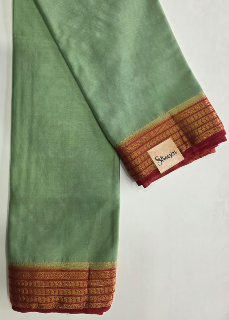 Mango Crepe - Pista Green & Red