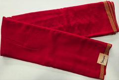 Crepe Silk Small Border -Red