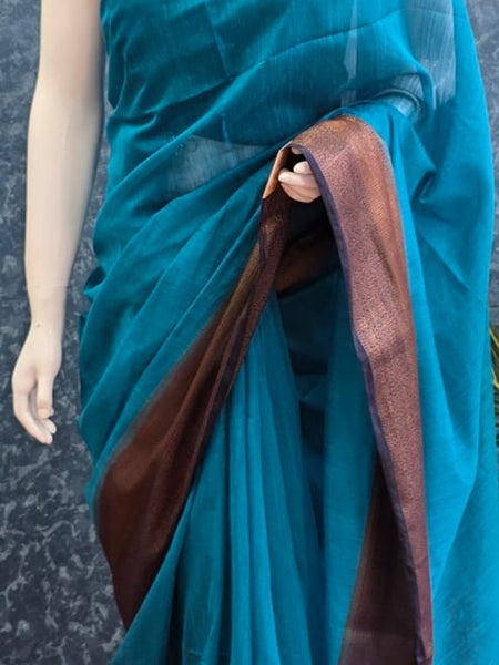Contrast Jute Silk saree