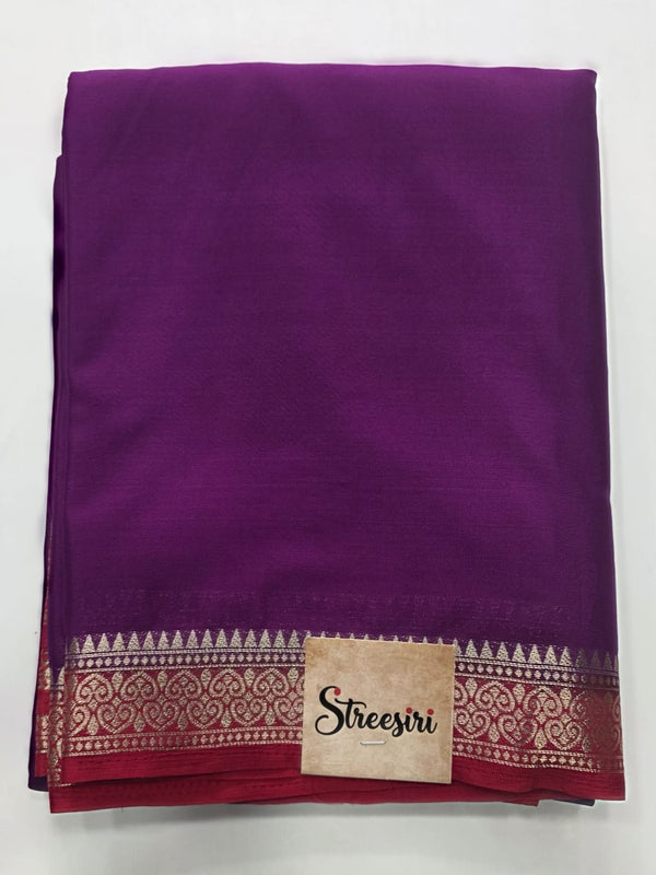 Contrast Semi Crepe Silk Saree
