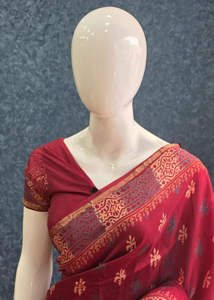 Cotton Silk Maroon