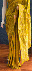 Crush Matka Silk Mustard Gold