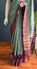 Assam Silk Ice Blue Purple