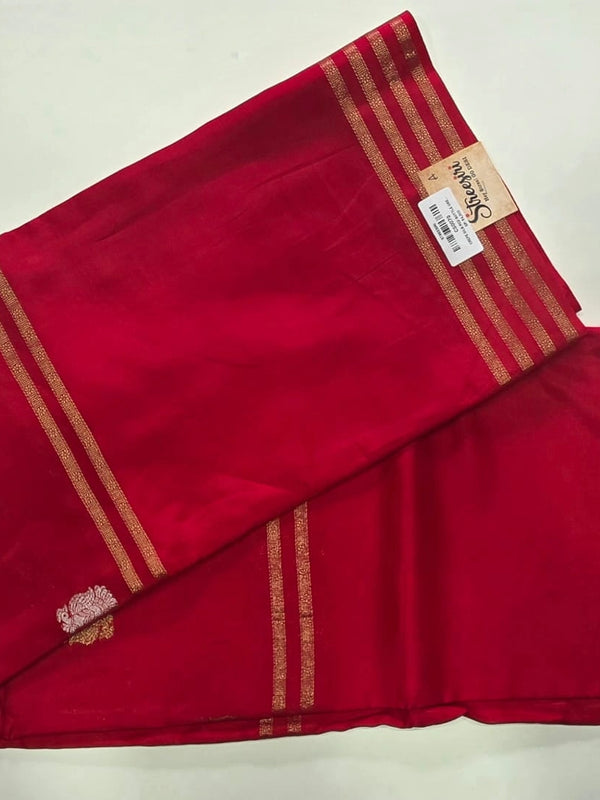 Contrast Crepe Silk Saree
