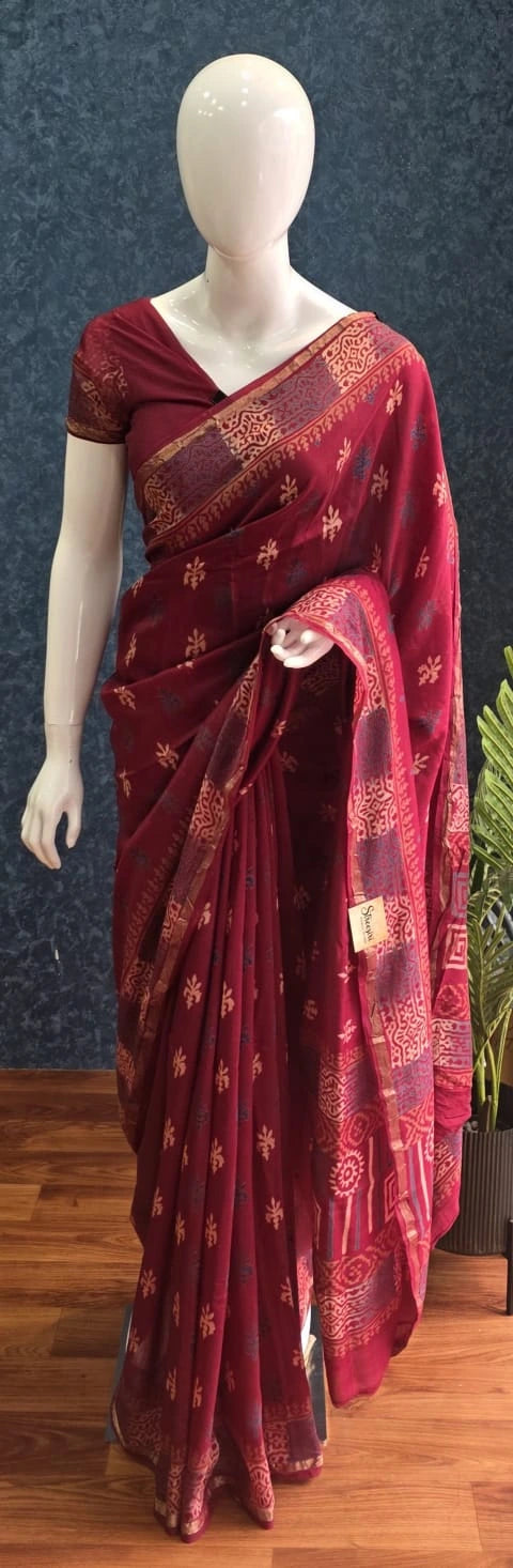 Cotton Silk Maroon