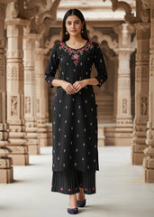 Cotton 2PC Kurti Navy Blue